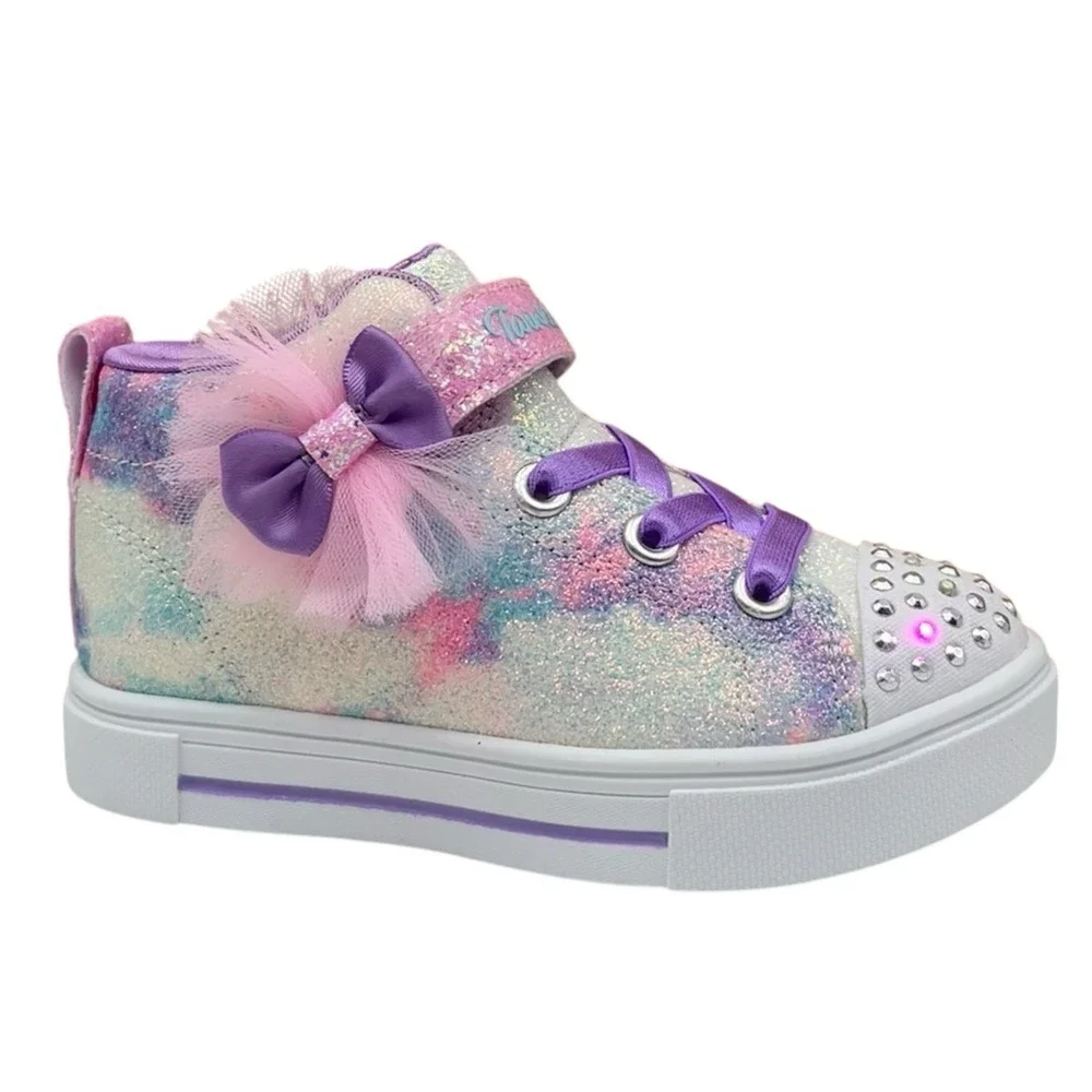 Skechers Twinkle Sparks Toddler Girls Slip-on Shoes Size 8 Lavender Purple Pink